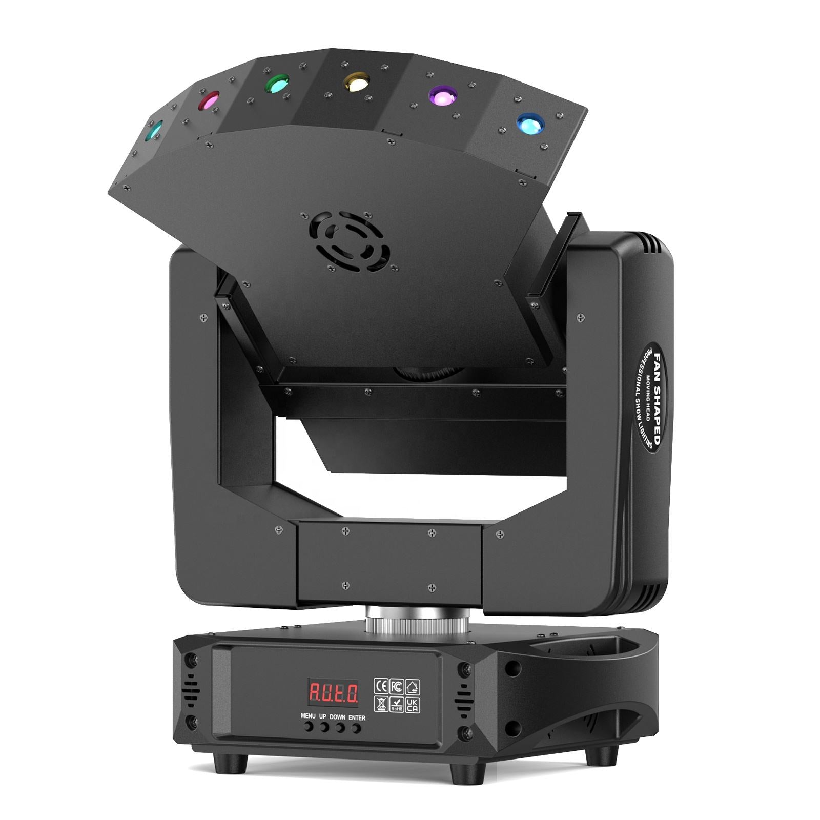 New 6-Eye RGB Infinite Rotation Fan-Shaped DMX512 Moving Head Light - E38