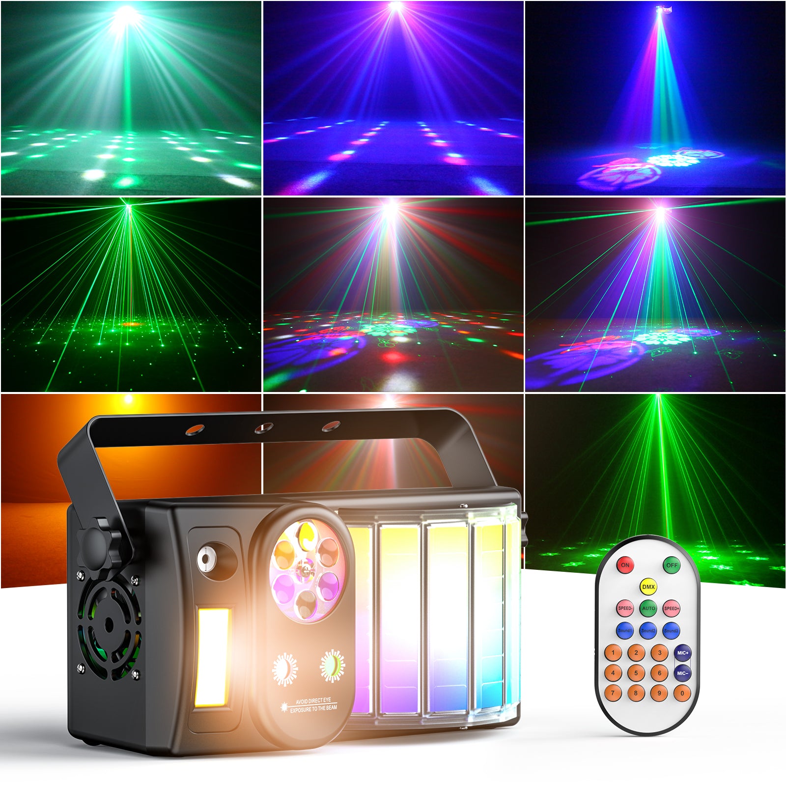 40W RGB Laser DJ Party Light with DMX & Remote Control-C28