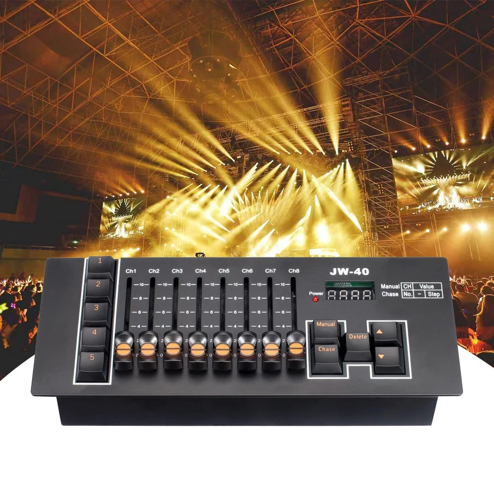 Portable DMX512 Lighting Console Rechargeable Stage Controller-D9