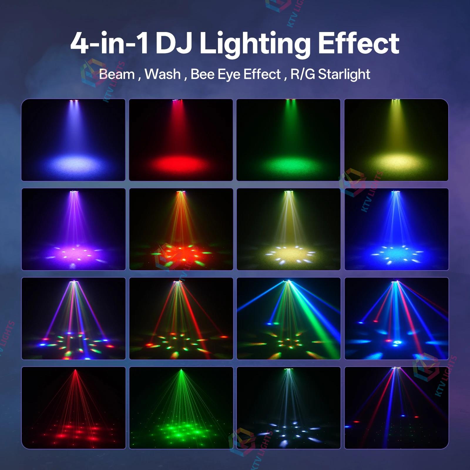 4-Arm RGBW Beam Moving Head DJ Stage Light DMX Party- E79