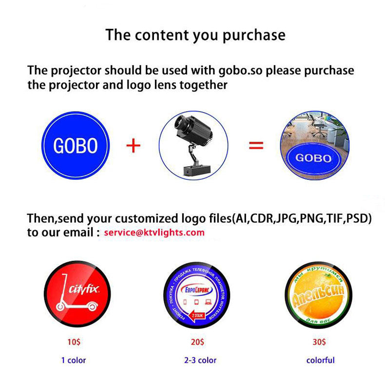 Custom Logo Gobo Projector IP67 Waterproof for Outdoor Ads-S20