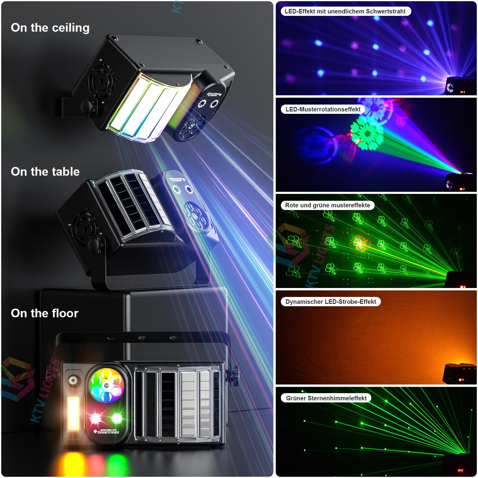 40W RGB Laser DJ Party Light with DMX & Remote Control-C28