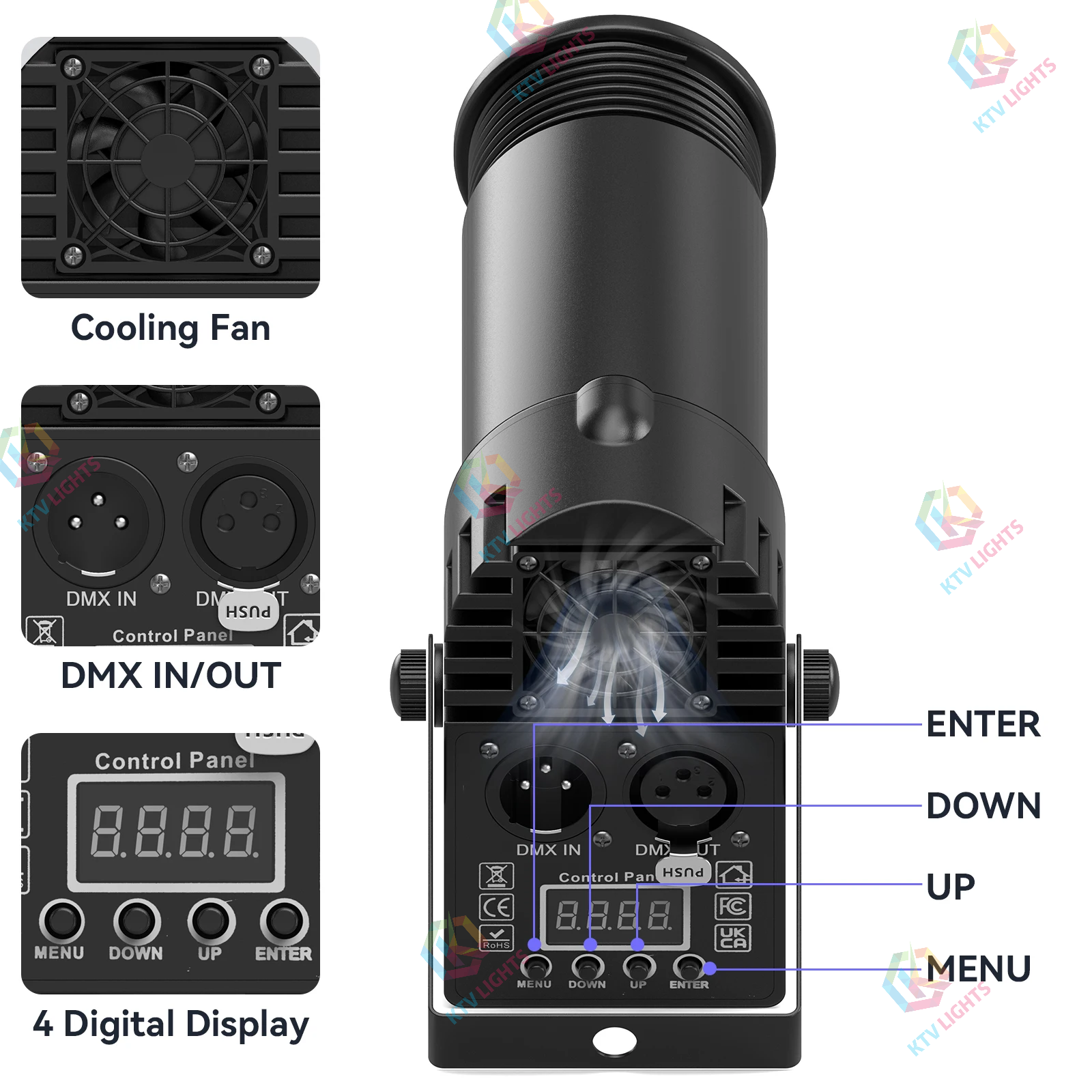 10W RGBW 4in1 spotlight-J1