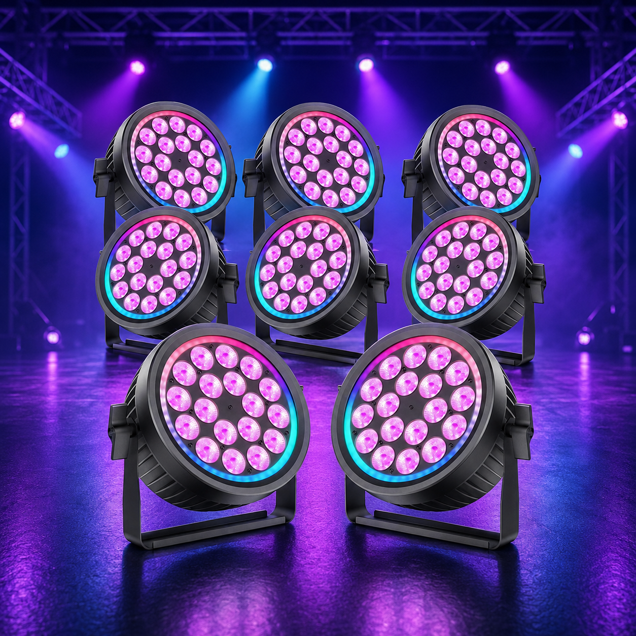 KTVLIGHTS 200W RGBW 4-in-1 Fanless Silent Stage Light-P56
