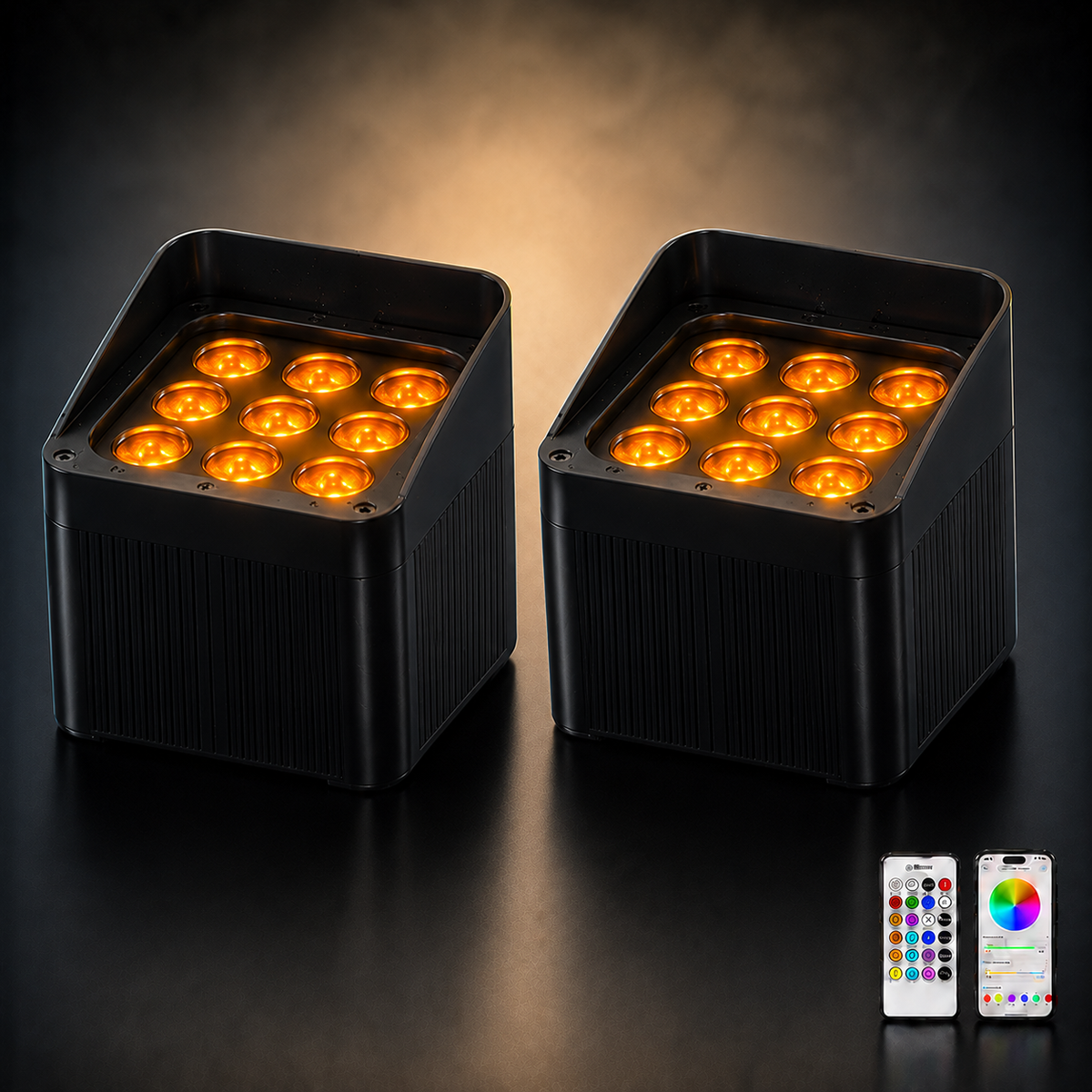 KTVLIGHTS 9x18W RGBW UV APP Waterproof LED PAR Light-P6
