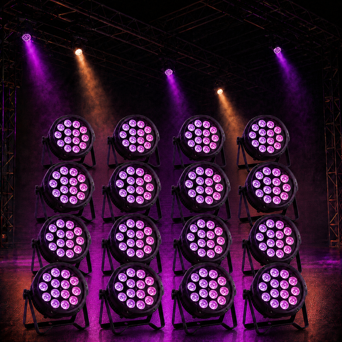 KTVLIGHTS 4-in-1 RGBW Silent LED Party PAR Light-P59