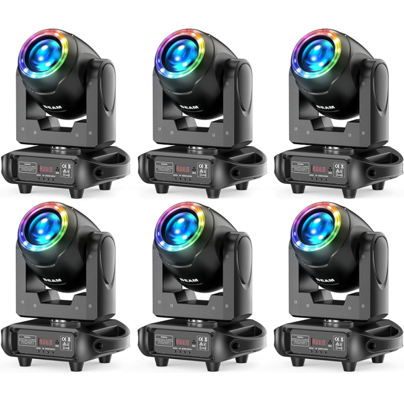 100W LED Rainbow Effect Light 8 GOBOs 8 Colors 6 Prism Moving Head Light - E44