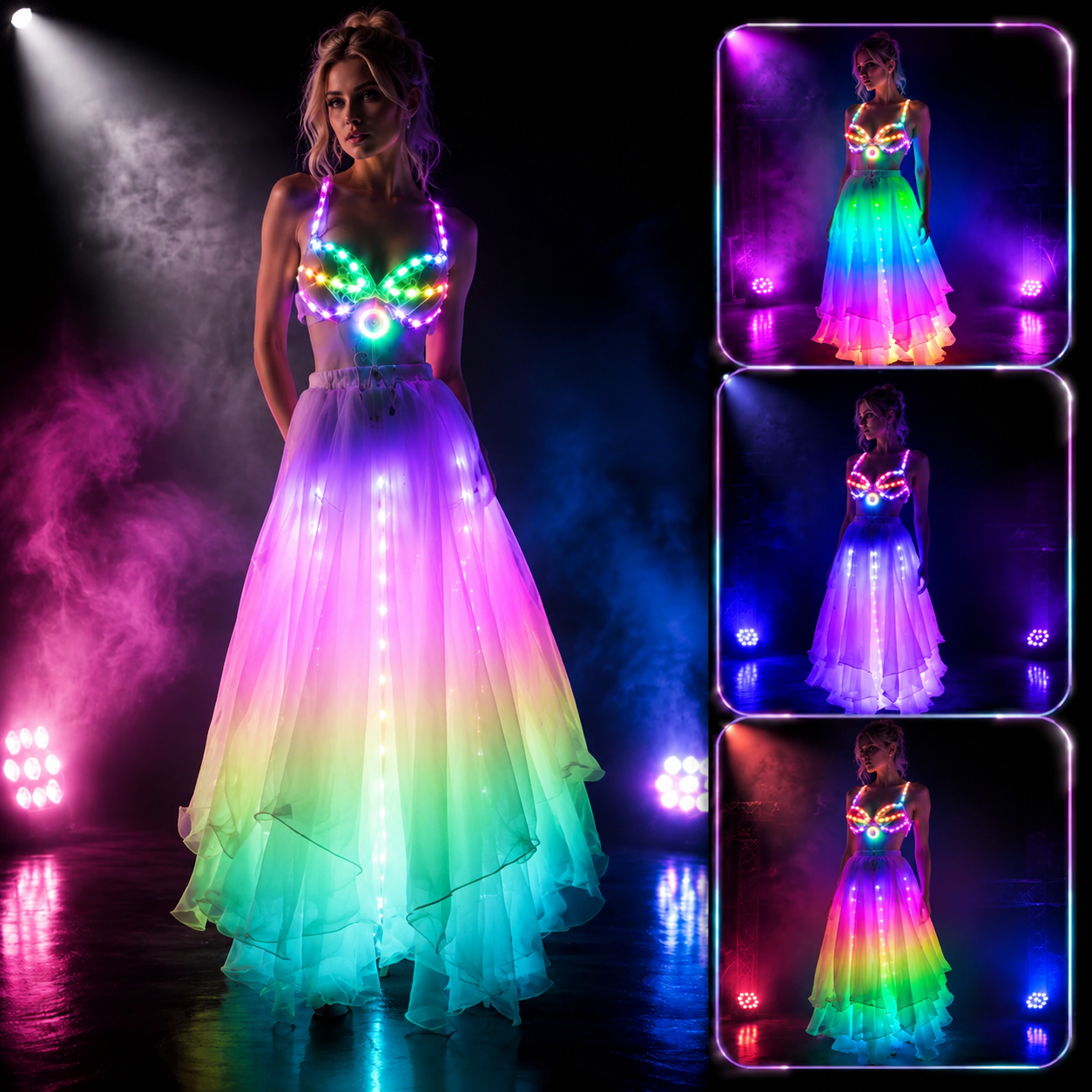 KTVLIGHTS Make Every Move Glow With LED Dance Skirt-M40