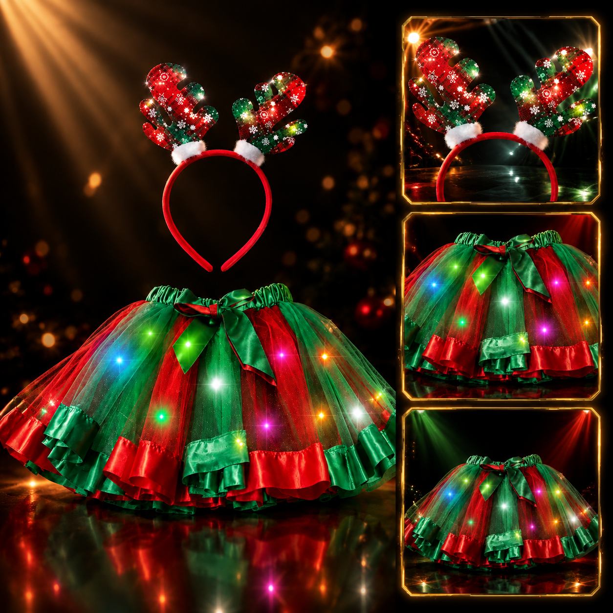 KTVLIGHTS Kids Pumpkin LED Tutu Skirt for Halloween Costume-M53