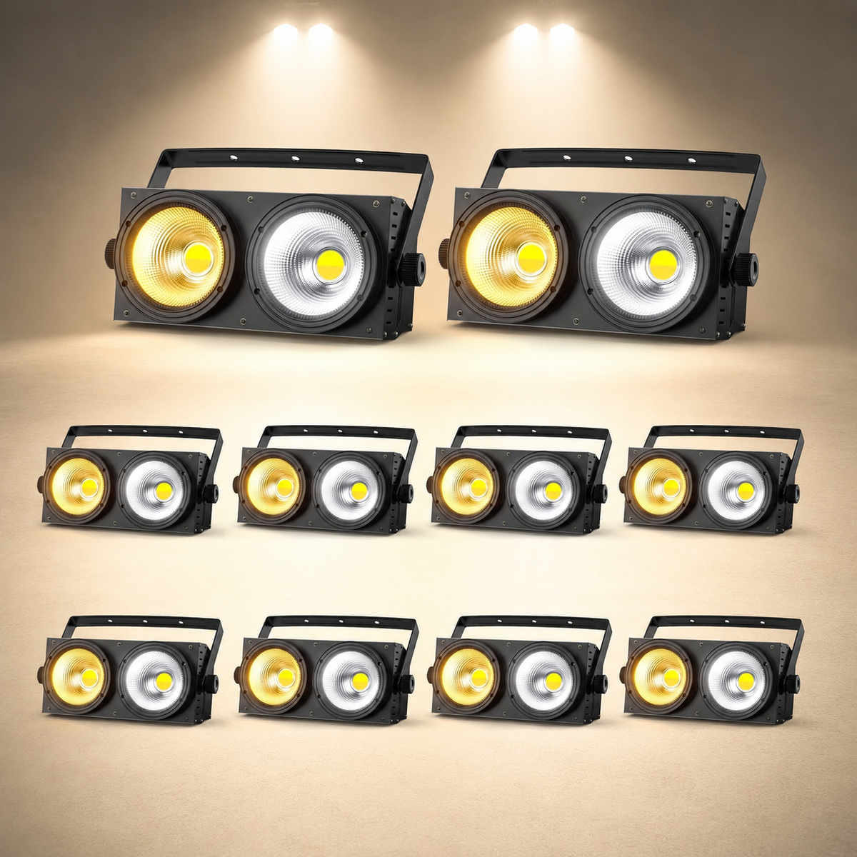KTVLIGHTS 200W COB DMX Voice-Activated LED PAR Light-P67