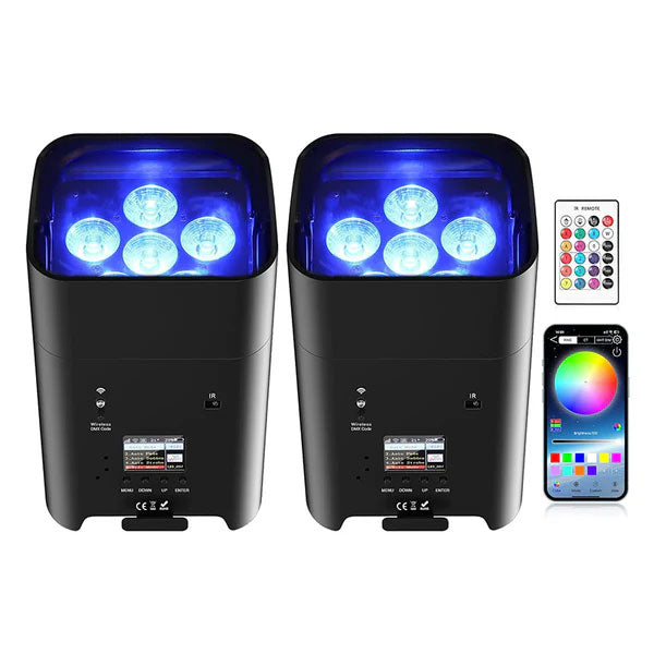 APP PAR Light 6x18W RGBWA + UV Colored Wall Washer Light - P53