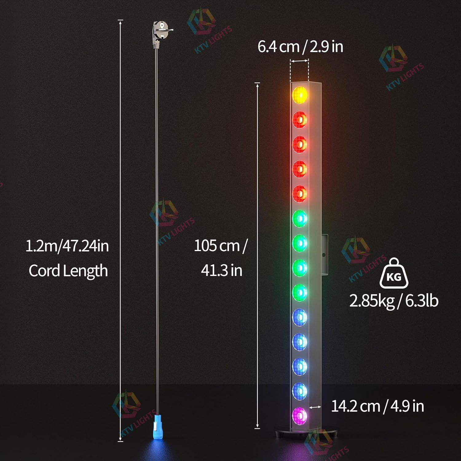 60w Mini LED Strobo RGB 3em1 Lavadora de Parede-X21