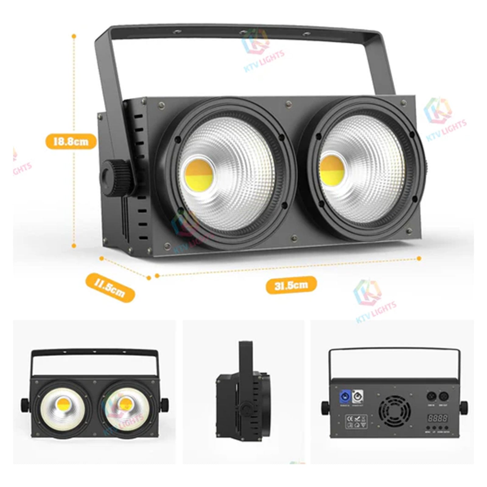 200W COB DMX Voice-Controlled LED Par Light - P67