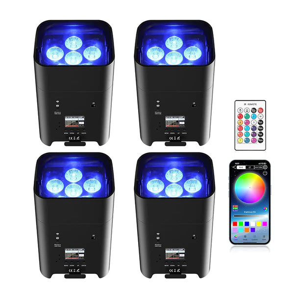 APP PAR Light 6x18W RGBWA + UV Colored Wall Washer Light - P53