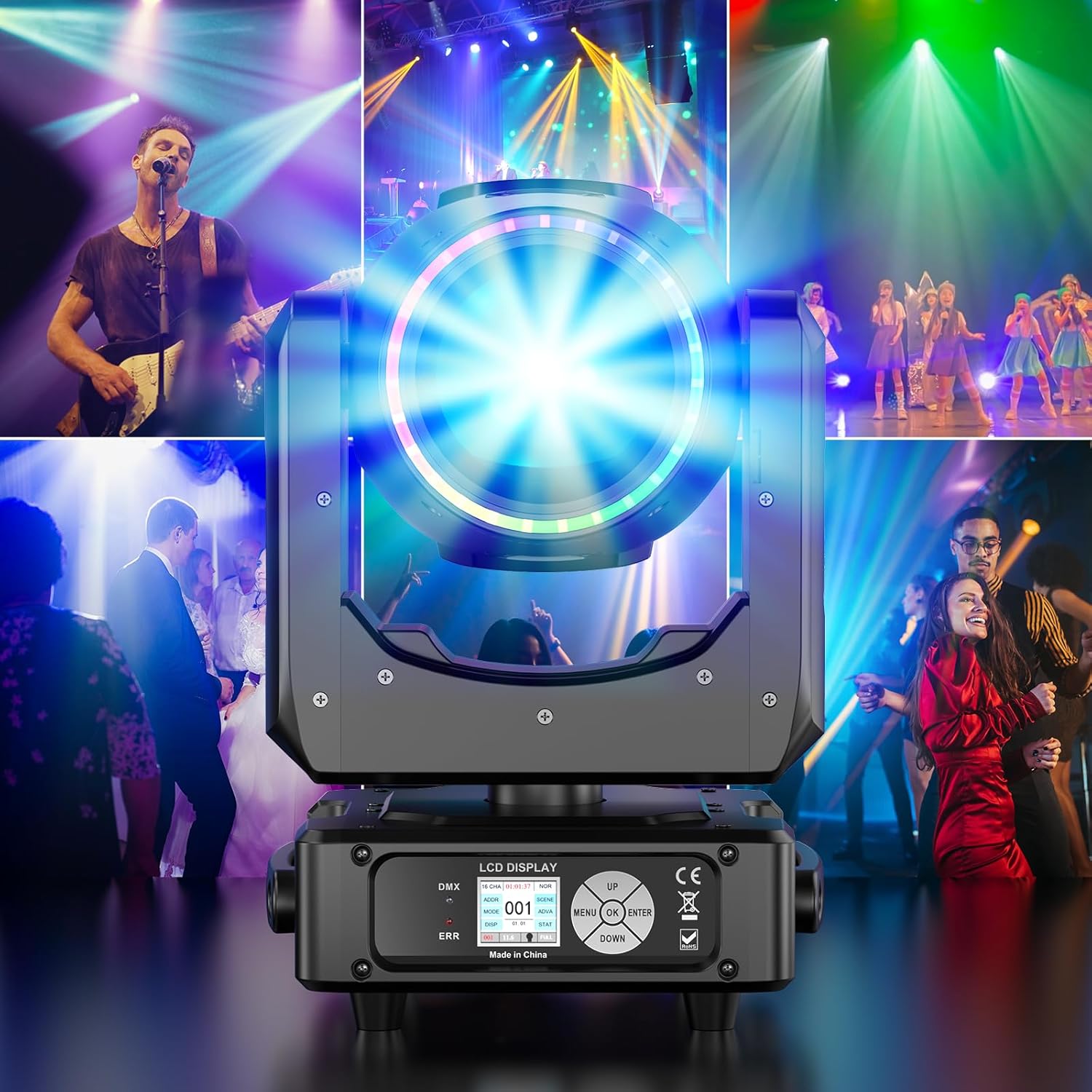 230W 7R beam 48 facet prism moving head light-E21