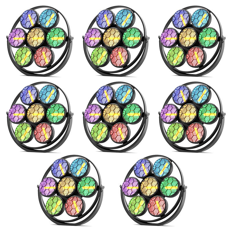 350W Retro Stage Light RGB COB 7 LED 4-in-1 Par Light-F3