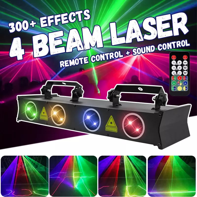 New four-hole scanning laser light with remote control-B43