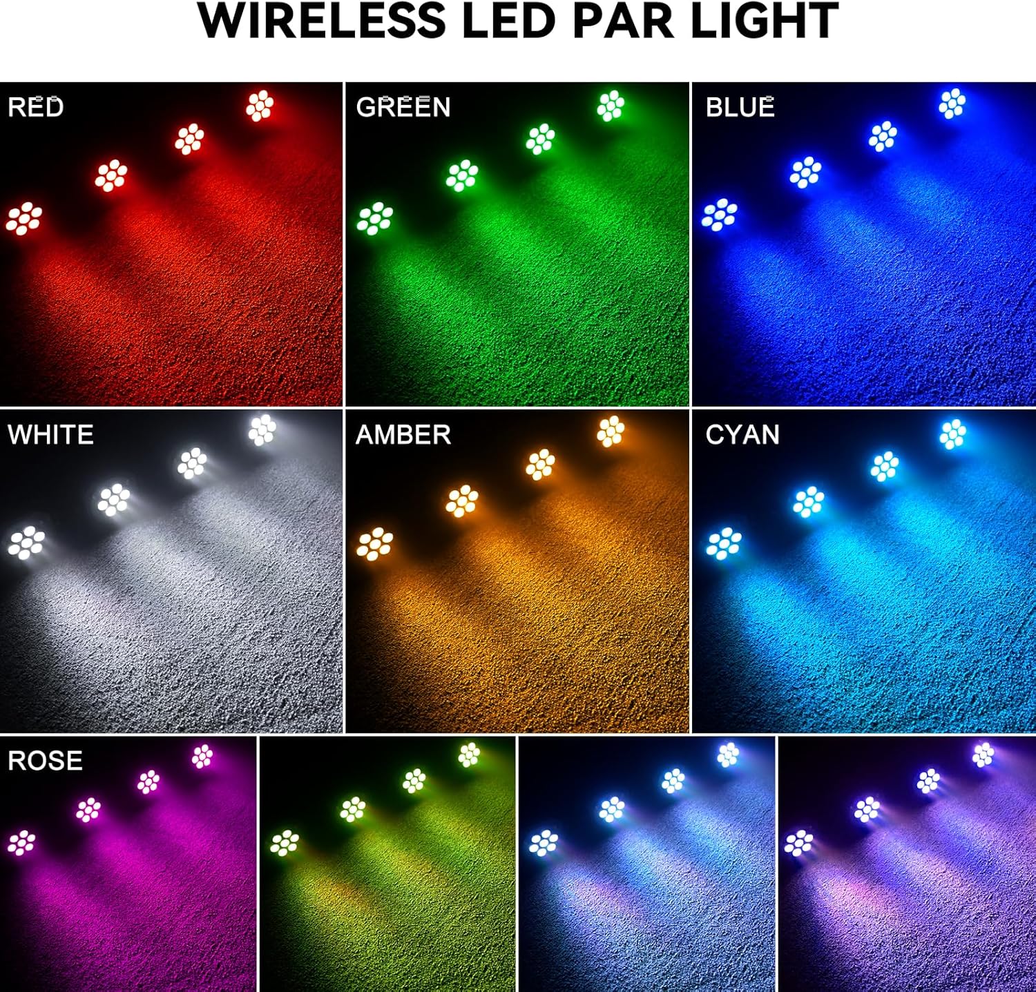 7 LED RGB Rechargeable Par Light - P48