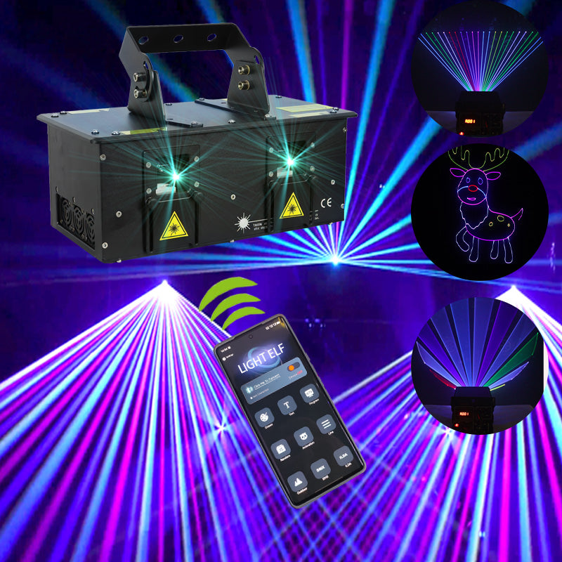 Dual-head APP control of laser stage lights-A37