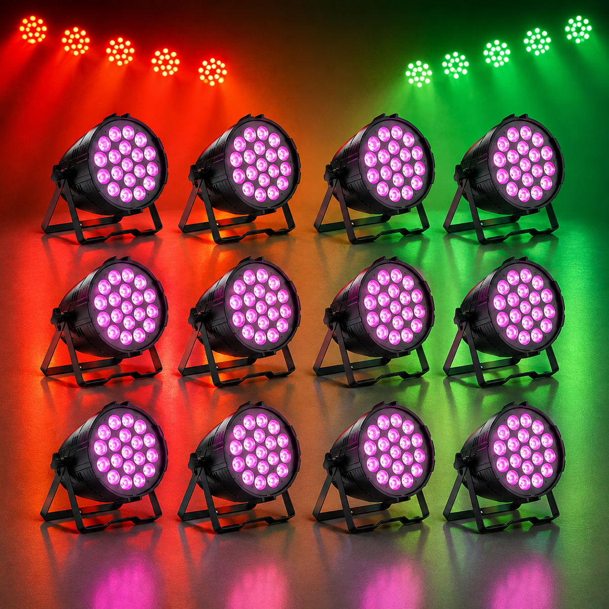 KTVLIGHTS 18x10W RGB 6-in-1 LED Stage PAR Light-P38