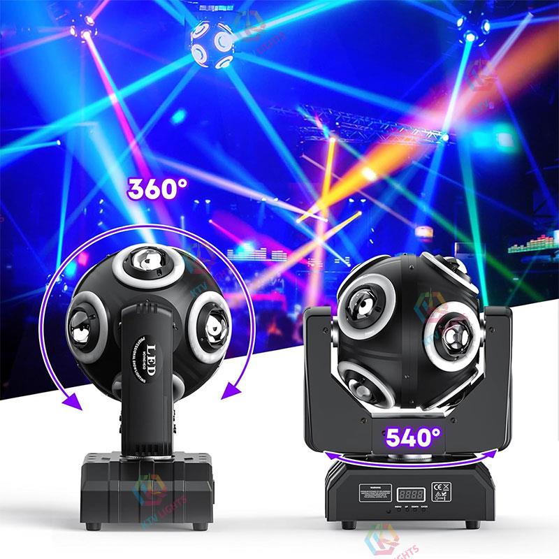 150W 8-LED RGBW 360° Rotating Moving Head Light-E65