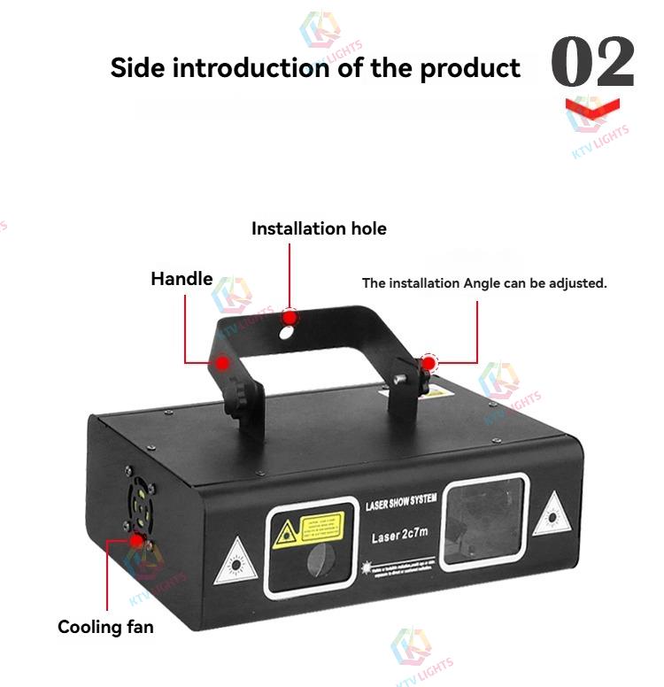 2 in 1 dual hole scanning laser light home line-B44