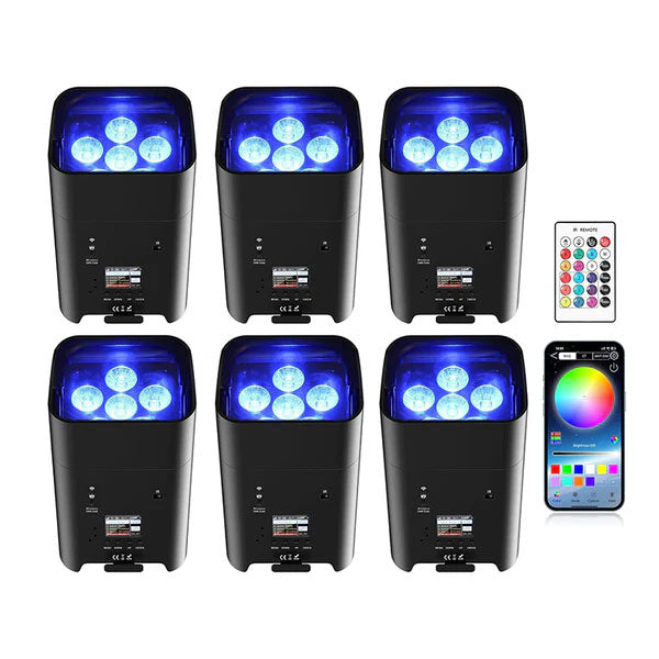 APP PAR Light 6x18W RGBWA + UV Colored Wall Washer Light - P53