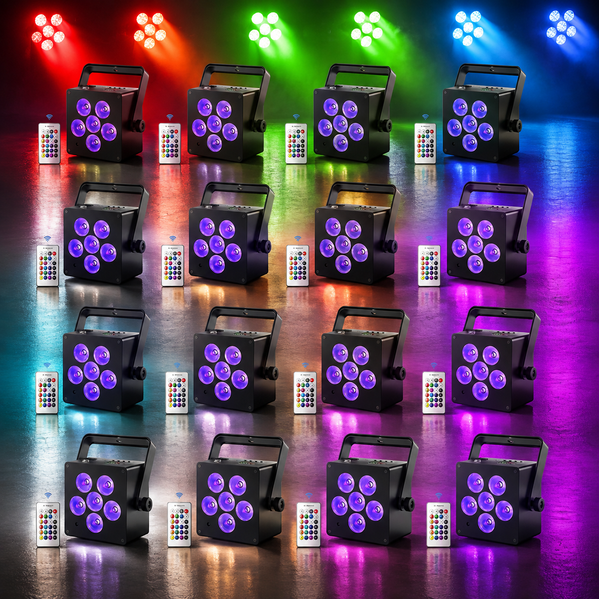 KTVLIGHTS 50W RGBW 6-in-1 Rechargeable Battery LED PAR Light-P49