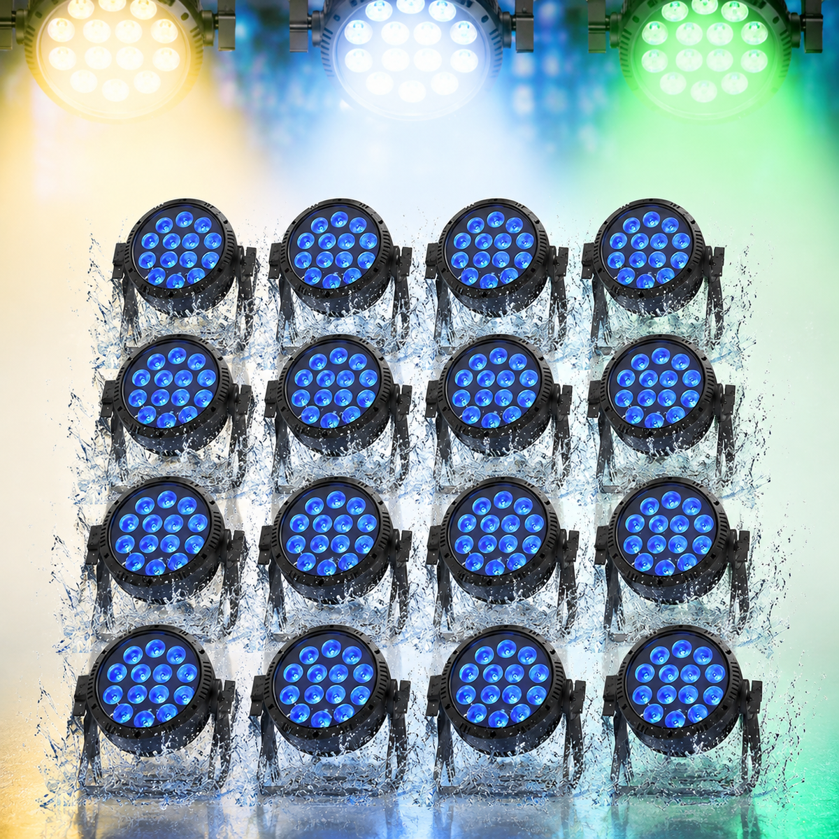 KTVLIGHTS 14x15W RGBW 4-in-1 Waterproof LED PAR Light-P32
