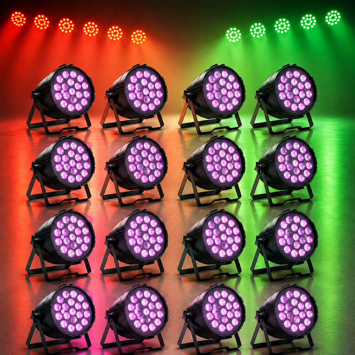 KTVLIGHTS 18x10W RGB 6-in-1 LED Stage PAR Light-P38