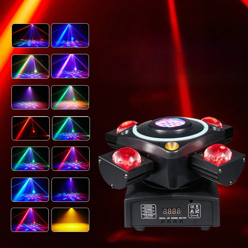 140W 4-in-1 Four-Arm Moving Head Light - E12