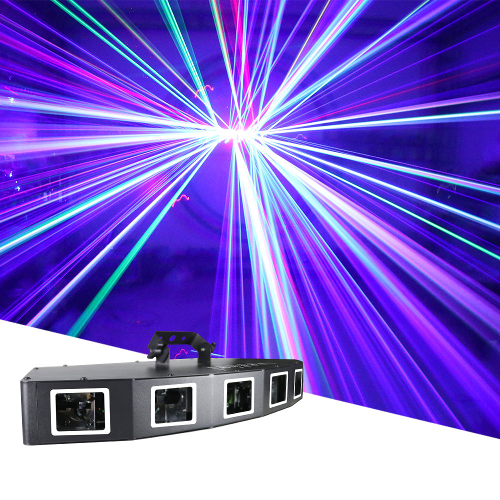 6-hole RGB scanning laser light DMX stage light-B26
