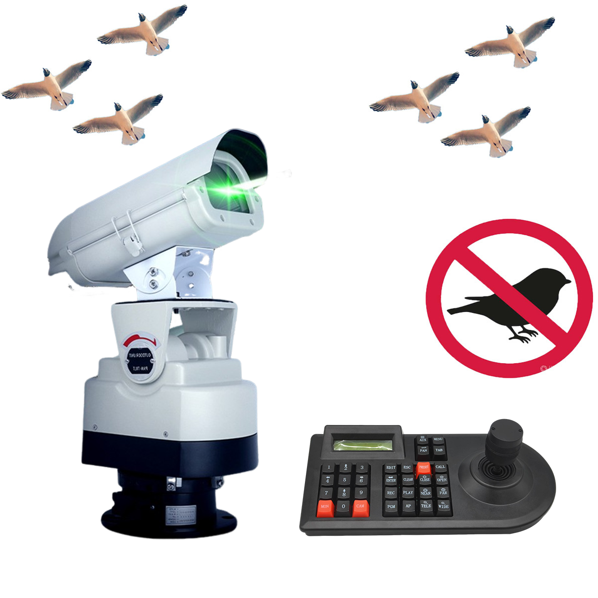 Programmable Professional Outdoor Bird Repellent Light & Animal Repellent Laser Light - B19