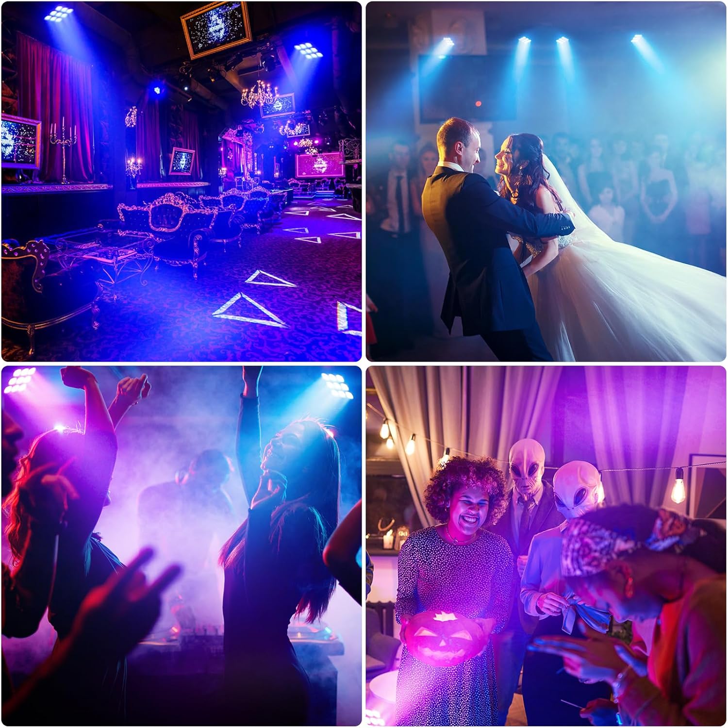 9 LED remote control square par light stage light-P28