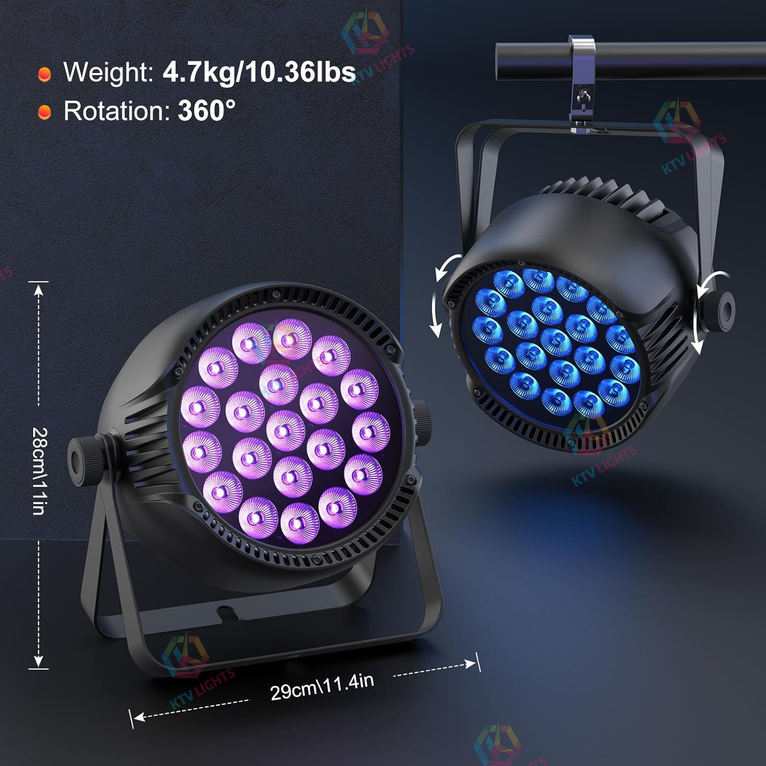 200W RGBW LED DMX IP65 Waterproof Par Light - P60