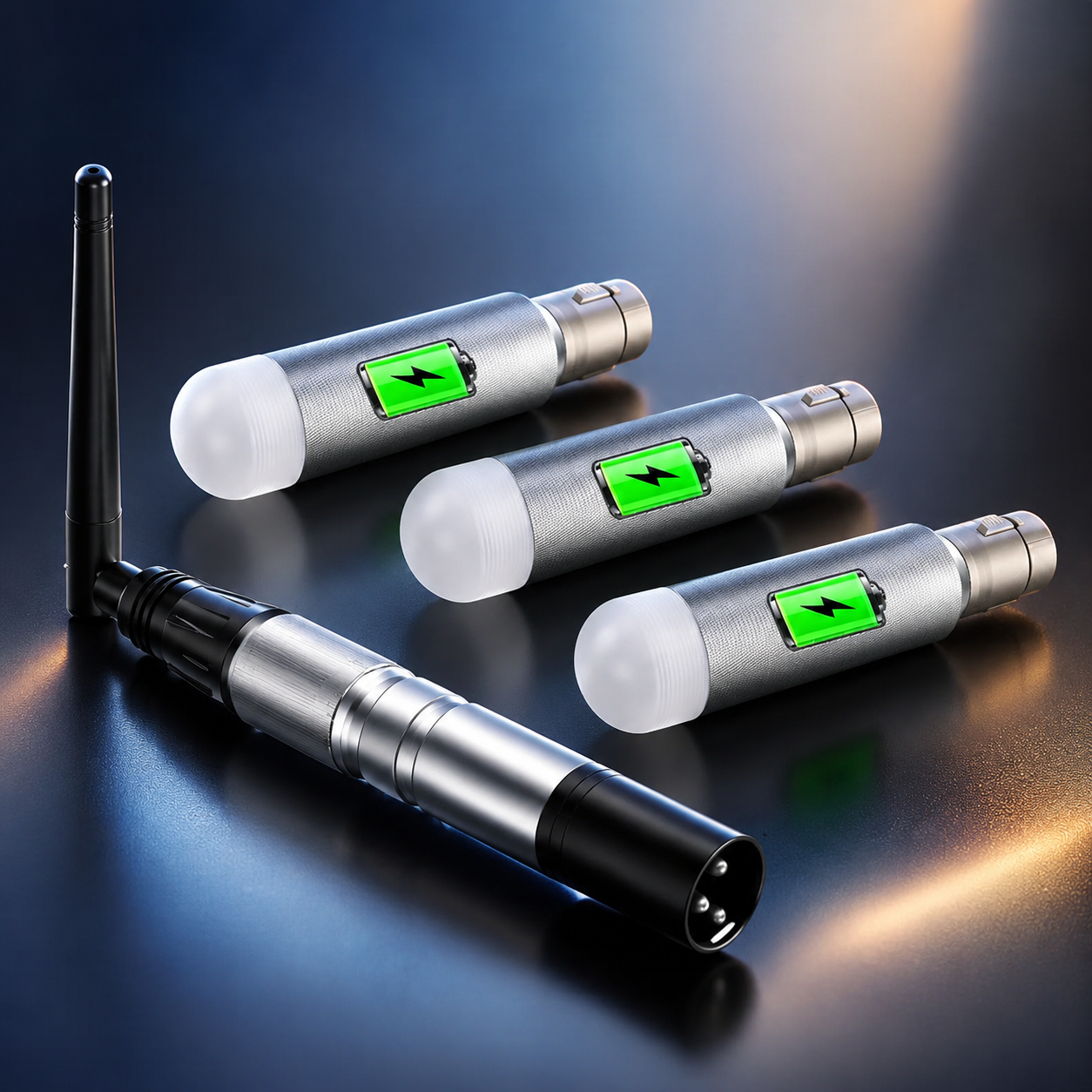 KTVLIGHTS Wireless DMX512 Transmitter Receiver 4-Piece Kit-D6