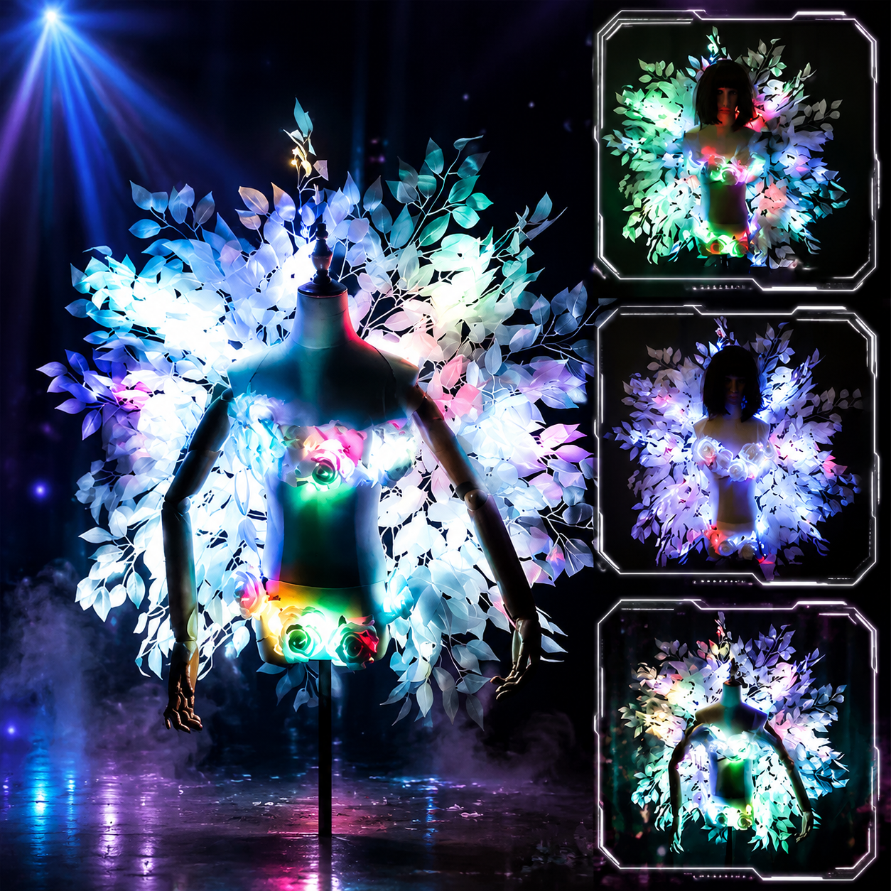 KTVLIGHTS LED Bra Costume for Female Singers & Stage Shows-M22