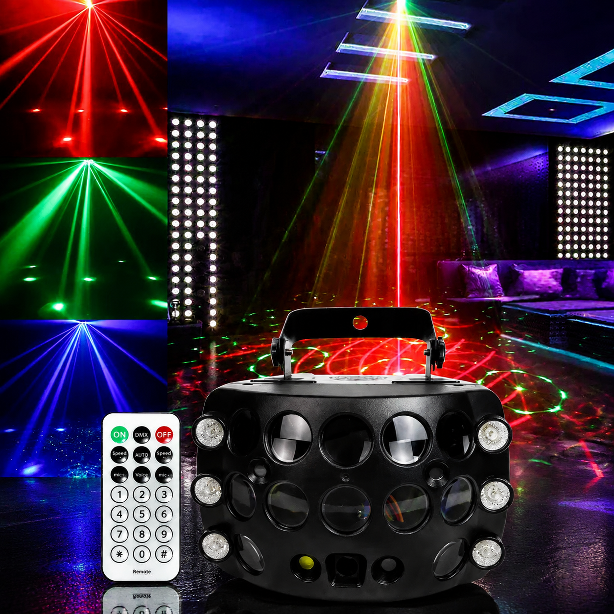 KTVLIGHTS RGB laser butterfly rain light is perfect for DJ parties-B23