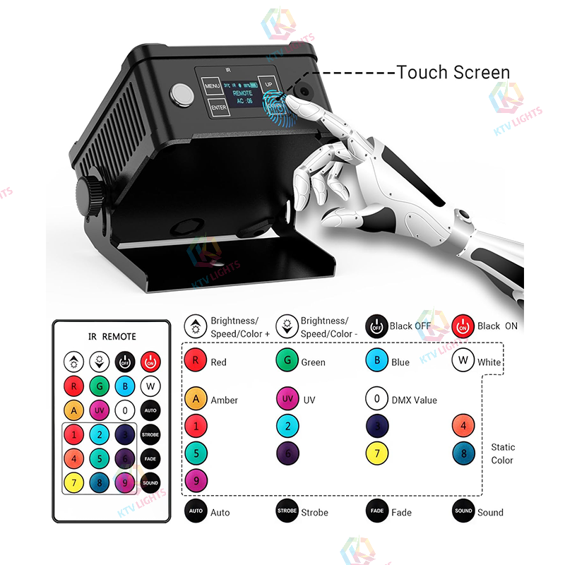 IP65 waterproof battery led 4x15w RGBW par light-P15