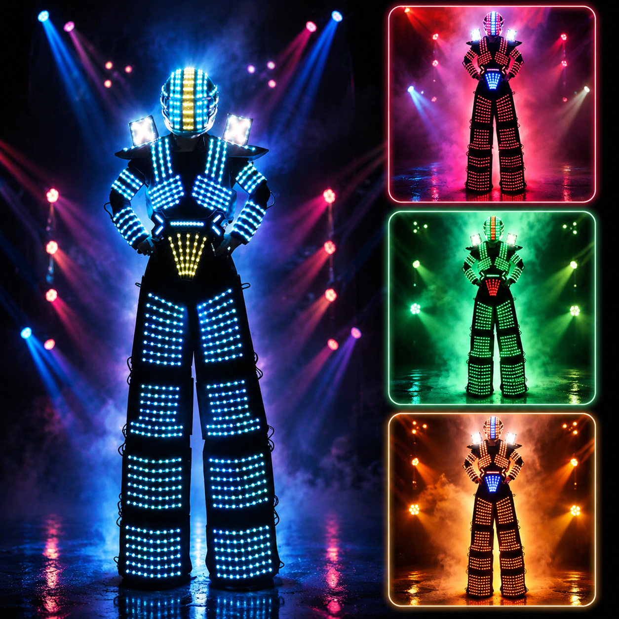 KTVLIGHTS Pixel LED Robot Kit for DIY Costume & Party Shows-M45