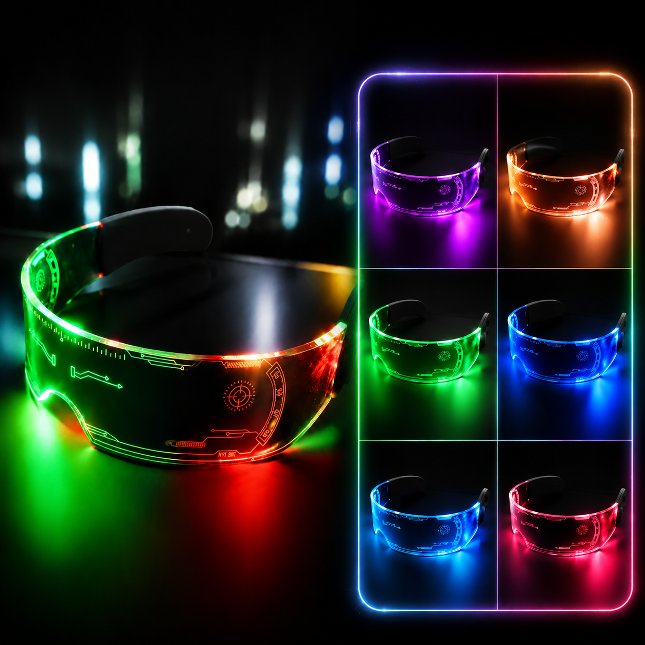 KTVLIGHTS LED Luminous Glasses for Rave Parties & Festivals-M3