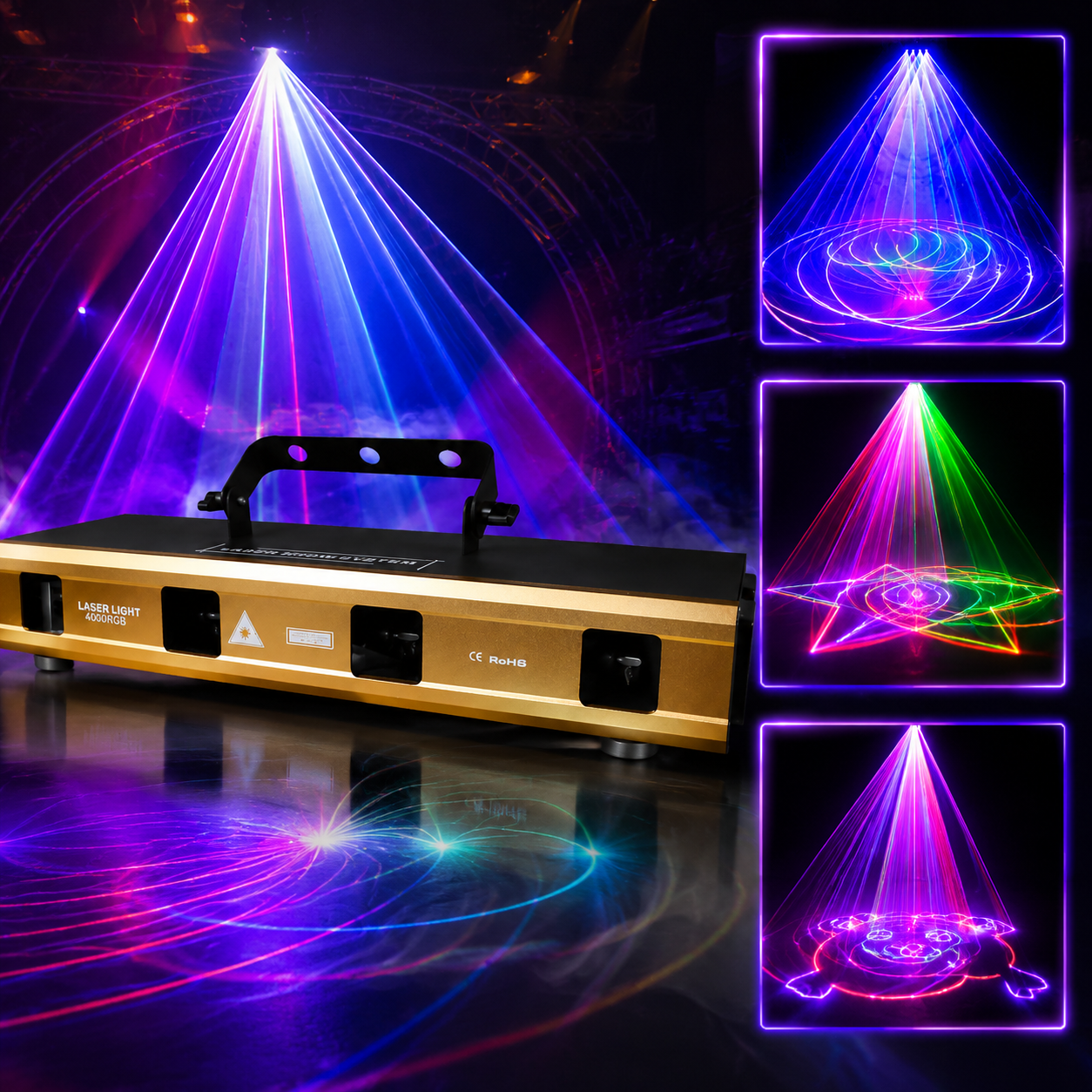 KTVLIGHTS RGB animation laser light suitable for DJ stages and party performances.-A22