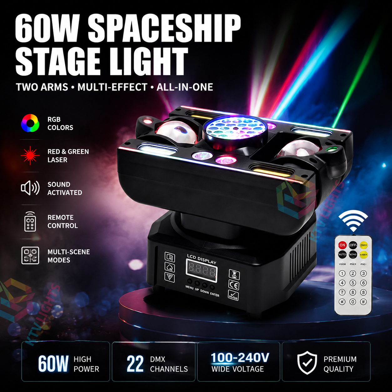 60W Snowflake Stage Light DJ Disco Bar KTV Party Light CE-E83