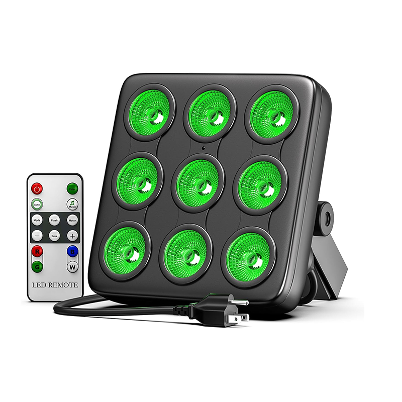 9 LED remote control square par light stage light-P28
