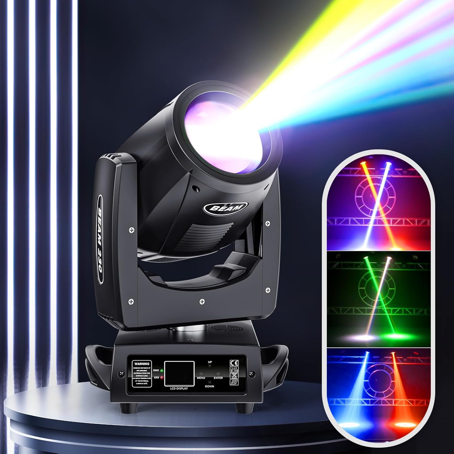 230W 7R beam 24 facet prism moving head light-E21