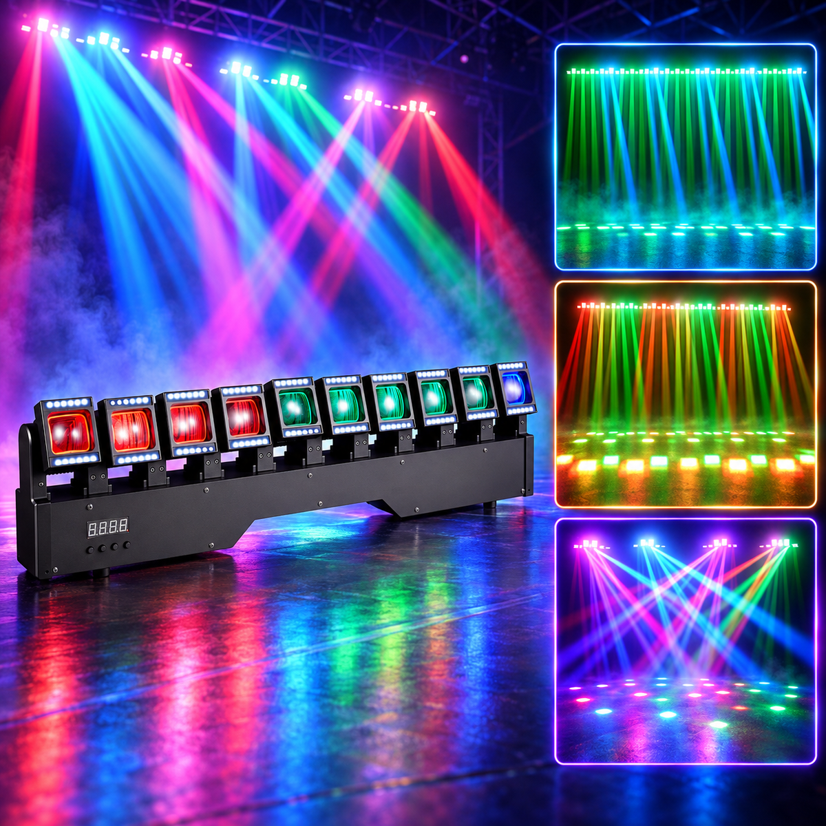 KTVLIGHTS 10x20W Mini Thousand-Handed Guanyin Matrix LED Bar Stage Light-E109