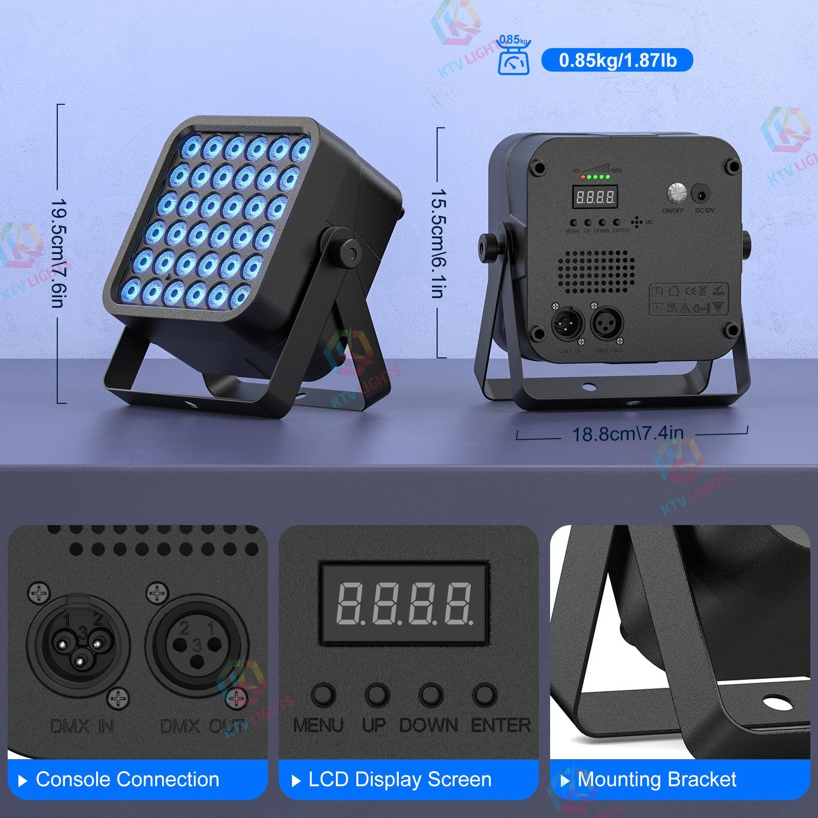 36LED Wireless Battery Light 3in1 Rechargeable RGB Par Light-P47