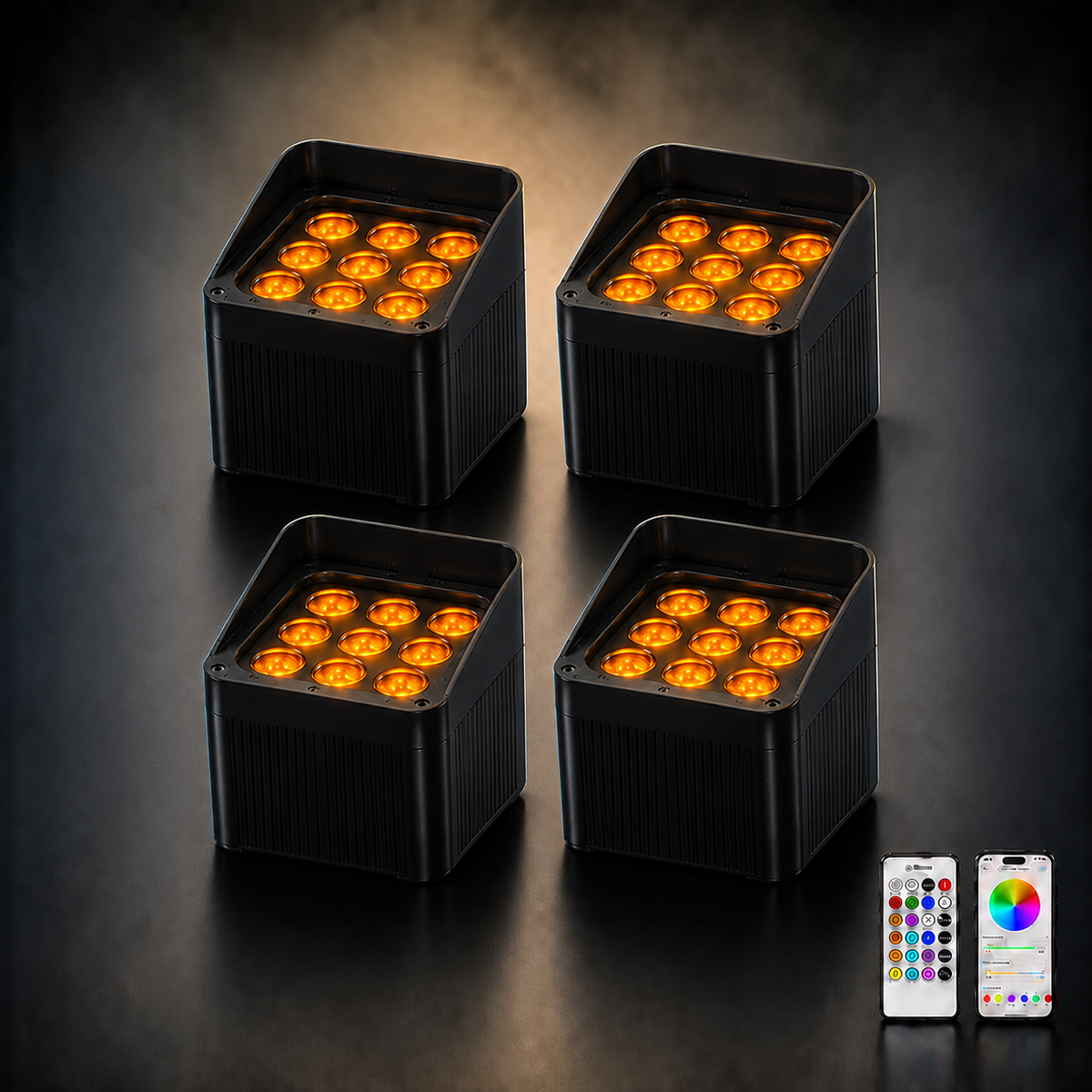 KTVLIGHTS 9x18W RGBW UV APP Waterproof LED PAR Light-P6
