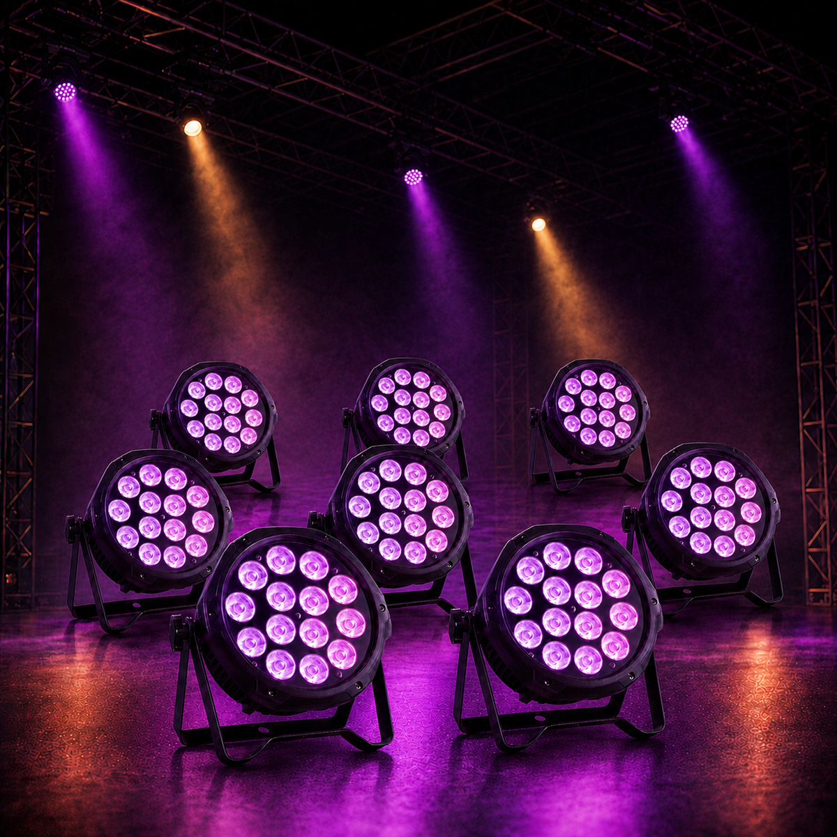 KTVLIGHTS 4-in-1 RGBW Silent LED Party PAR Light-P59