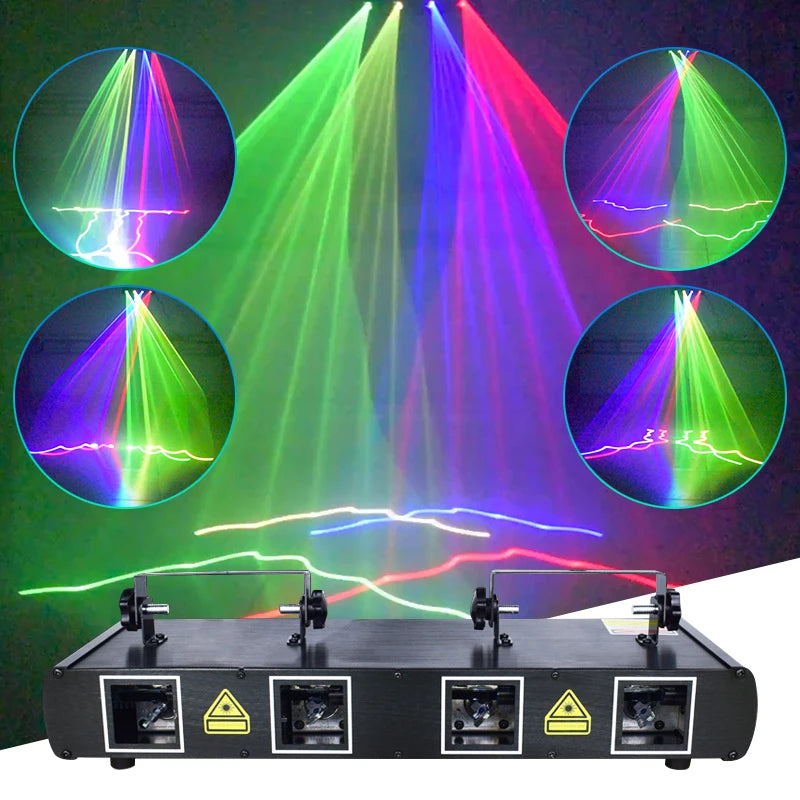 Four-hole full-color line scanning laser light-B18